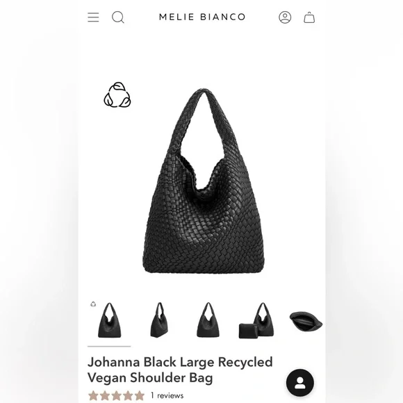 Black Woven Melie Blanco Bag - Picture 5 of 6